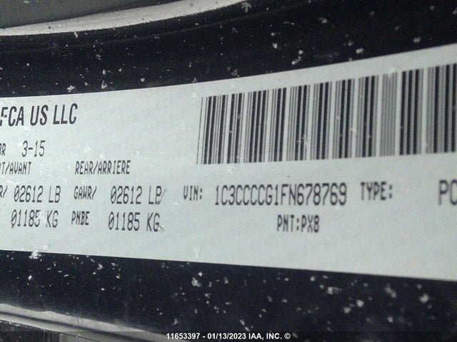 1C3CCCCG1FN678769 Chrysler 200 C