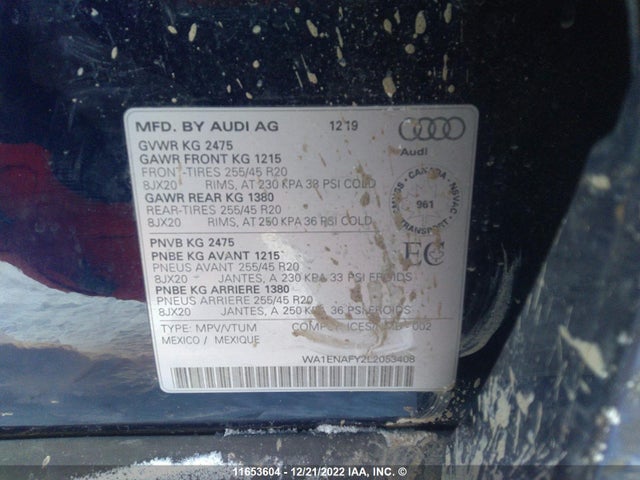 WA1ENAFY2L2053408 Audi Q5 Titanium Premium Plus