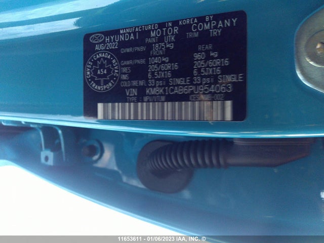 Hyundai Kona Essential 2023 KM8K1CAB6PU954063 Image 9