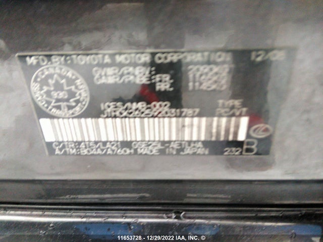 JTHCK262592031787 Lexus IS 250