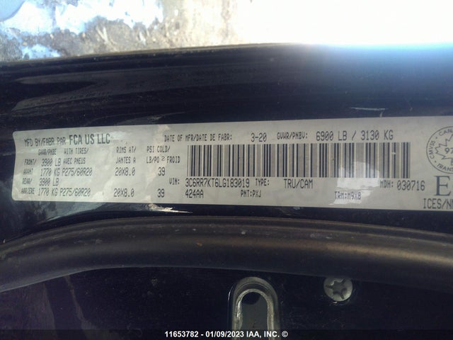 3C6RR7KT6LG183019 RAM 1500 Classic Tradesman/express