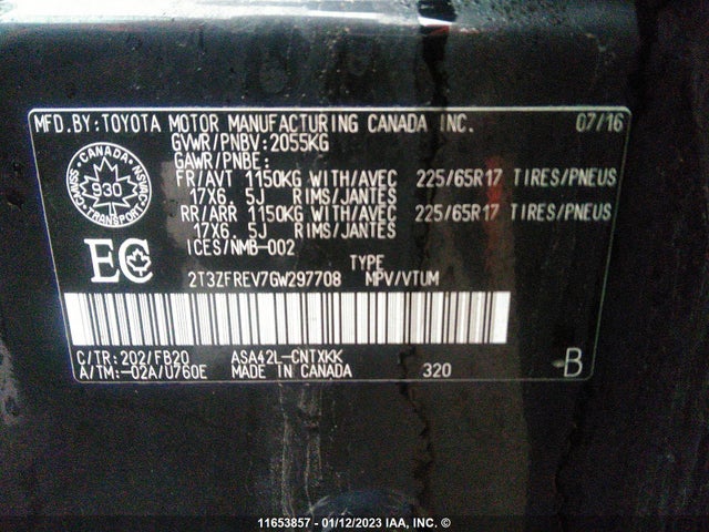 Toyota RAV4 LE 2016 2T3ZFREV7GW297708 Image 10