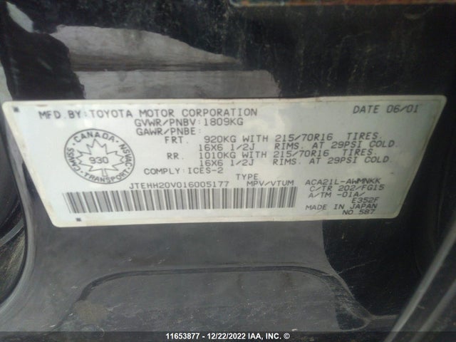 Toyota RAV4 2001 JTEHH20V016005177 Image 10