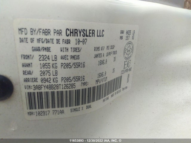 3A8FY48B28T126285 Chrysler Pt Cruiser