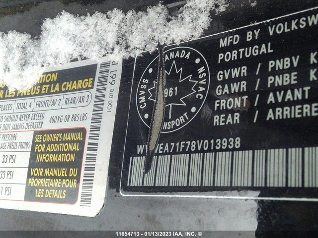 Volkswagen Eos Lux 2008 WVWEA71F78V013938 Image 11
