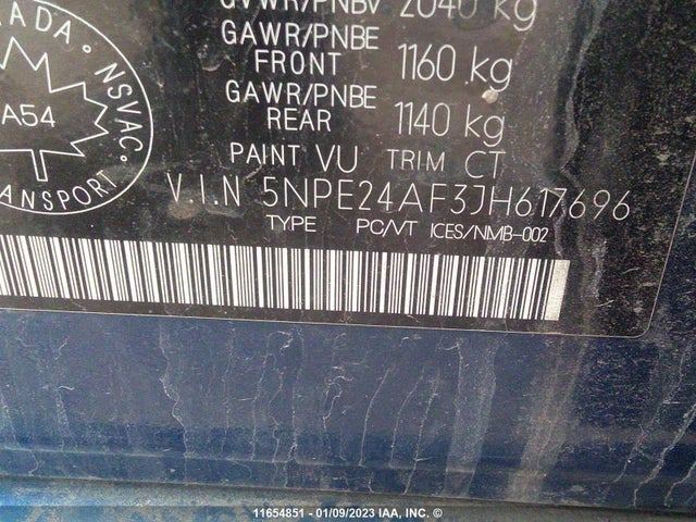 Hyundai SONATA SE 2018 5NPE24AF3JH617696 Image 9