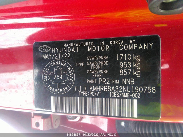 Hyundai Venue 2022 KMHRB8A32NU190758 Image 11