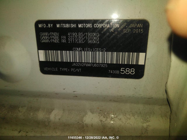 JA32V2FW4FU607925 Mitsubishi Lancer Se