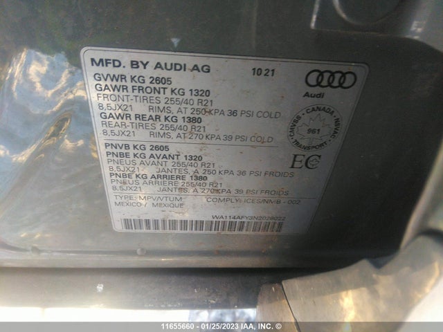 WA114AFY3N2028022 Audi Sq5 Sportback Premium