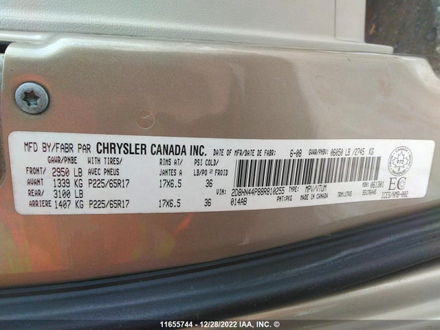 Dodge Grand Caravan Sxt 2008 2D8HN44P88R810255 Image 10