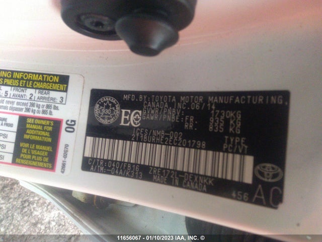 Toyota COROLLA 2014 2T1BURHE2EC201798 Image 10