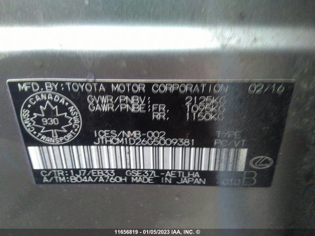 JTHCM1D26G5009381 Lexus IS 300