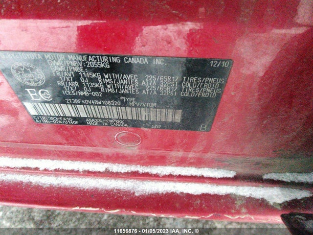 Toyota RAV4 2011 2T3BF4DV4BW108320 Image 10