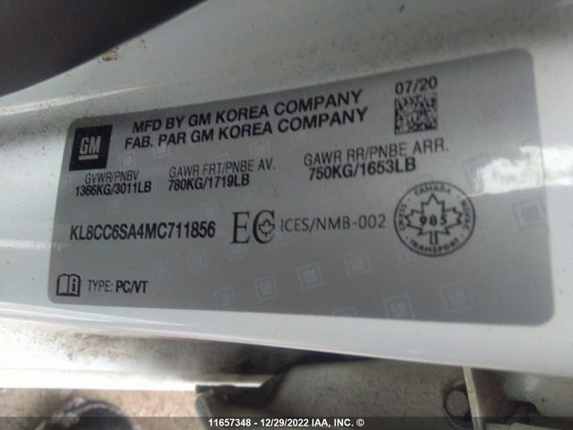 Chevrolet SPARK 1LT 2021 KL8CC6SA4MC711856 Image 9