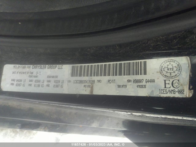 1C3CCBBB3CN135399 Chrysler 200 Touring