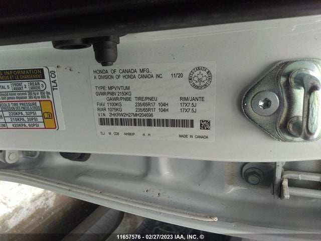 Honda CR-V 2021 2HKRW2H27MH204696 Image 11