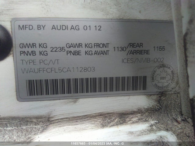 WAUFFCFL5CA112803 Audi A4 PREMIUM
