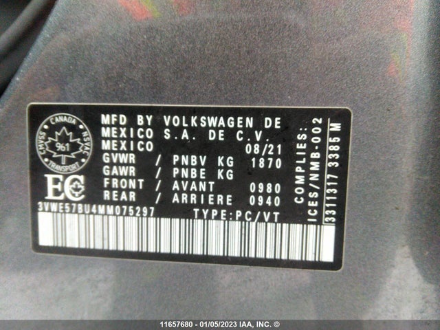 Volkswagen JETTA SEL 2021 3VWE57BU4MM075297 Image 10