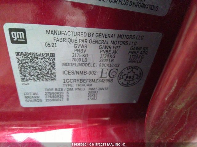 Chevrolet Silverado K1500 Custom 2021 1GCRYBEF8MZ342998 Image 10