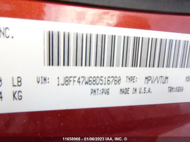 Jeep Compass 2008 1J8FF47W68D516760 Image 9