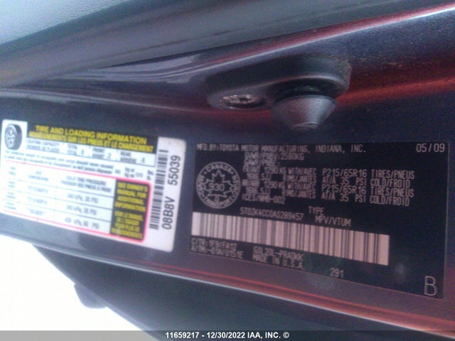 Toyota SIENNA CE 2010 5TDZK4CC0AS289457 Image 10