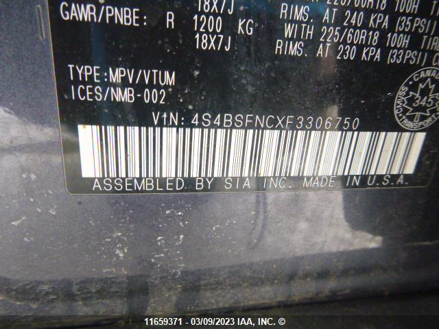 4S4BSFNCXF3306750 Subaru Outback