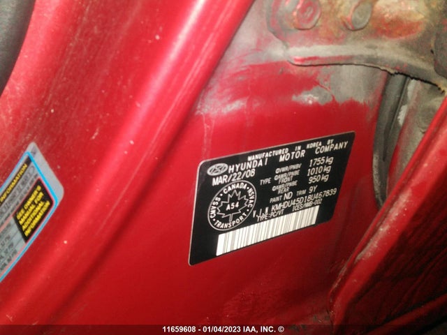 Hyundai Elantra Gl/gls 2008 KMHDU45D18U467839 Image 11