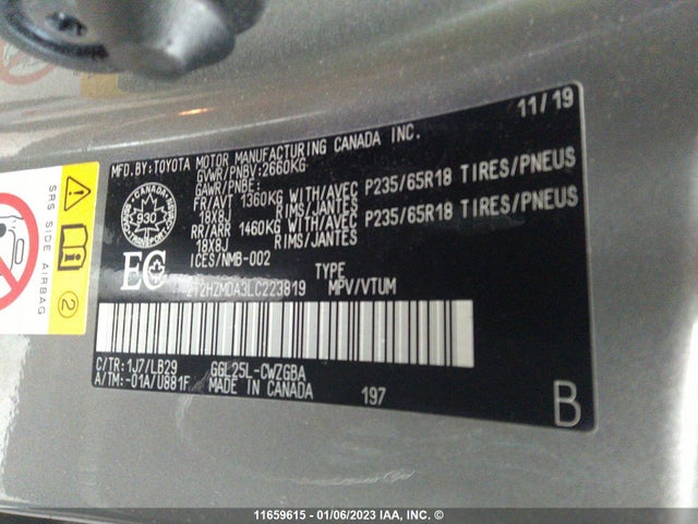 2T2HZMDA3LC223819 Lexus RX 350
