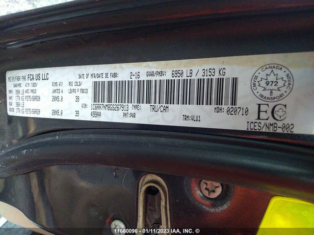 RAM 1500 Laramie 2016 1C6RR7NM8GS267913 Image 9