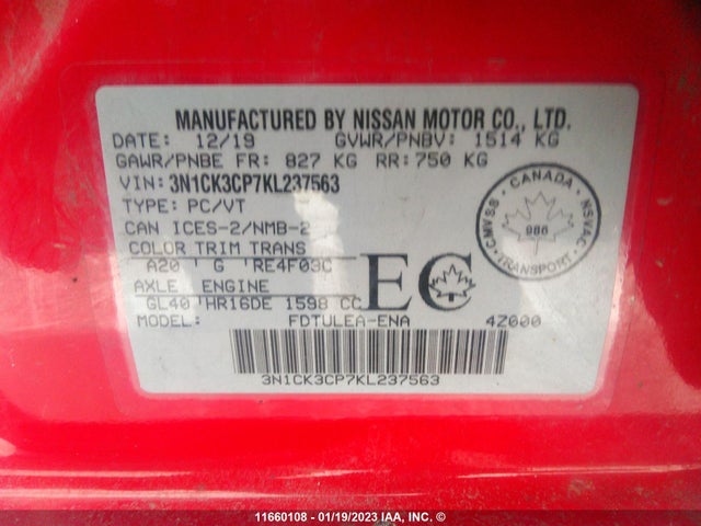 Nissan Micra 2019 3N1CK3CP7KL237563 Image 9
