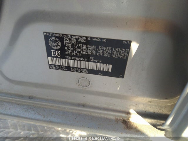 Toyota RAV4 2011 2T3BF4DV3BW149411 Image 10