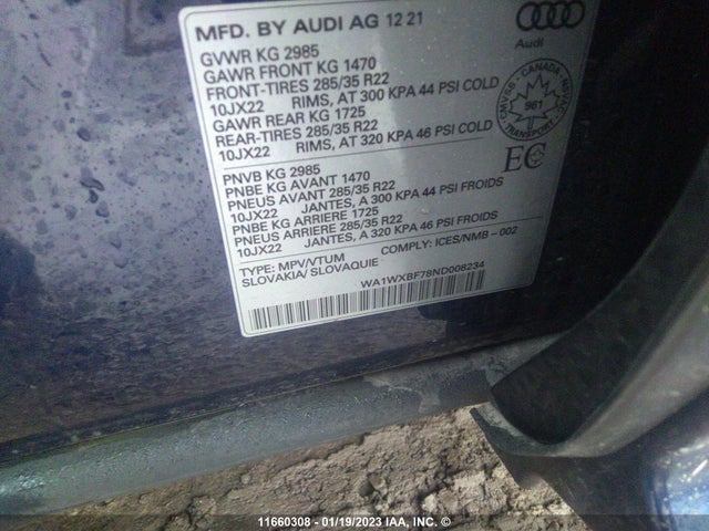 WA1WXBF78ND008234 Audi Q7 Technik