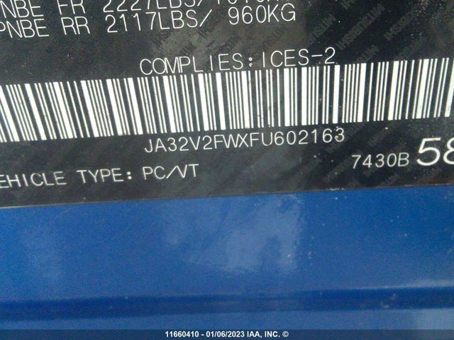 JA32V2FWXFU602163 Mitsubishi Lancer Se
