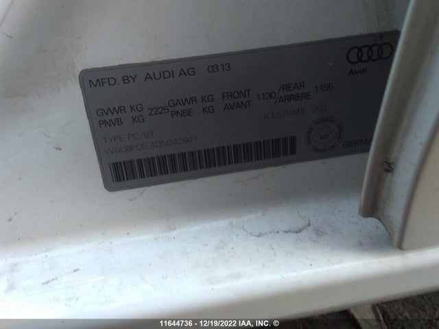WAUBFCFL4DN042641 Audi A4 PREMIUM