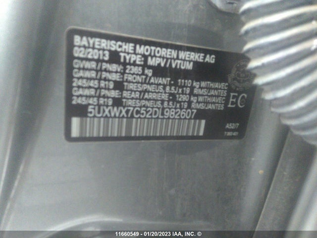 5UXWX7C52DL982607 BMW X3 Xdrive35i