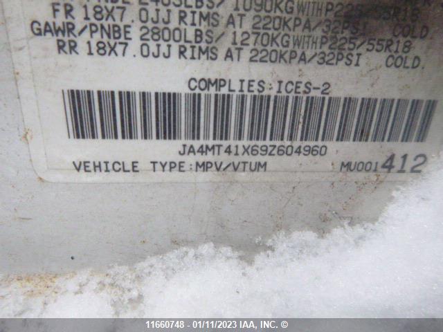 JA4MT41X69Z604960 Mitsubishi Outlander Xls