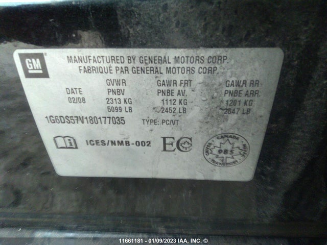 1G6DS57V180177035 Cadillac Cts Hi Feature V6