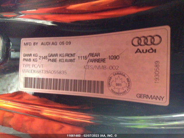 WAUDK68T39A055835 Audi A5