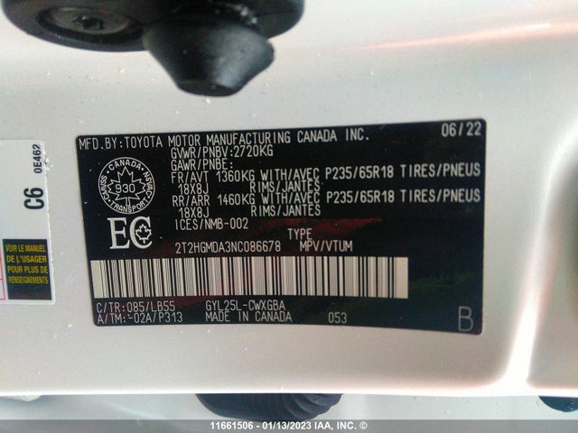 2T2HGMDA3NC086678 Lexus RX 450H
