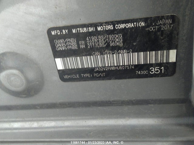 JA32V2FW8HU607574 Mitsubishi Lancer Es/se/sel