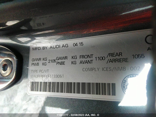WAUFFRFFXF1133051 Audi S3