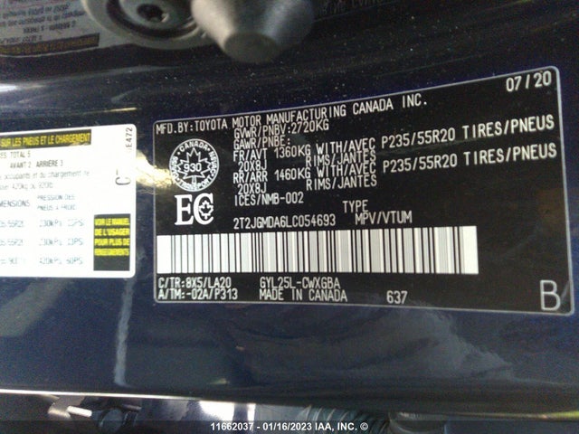 2T2JGMDA6LC054693 Lexus RX 450H