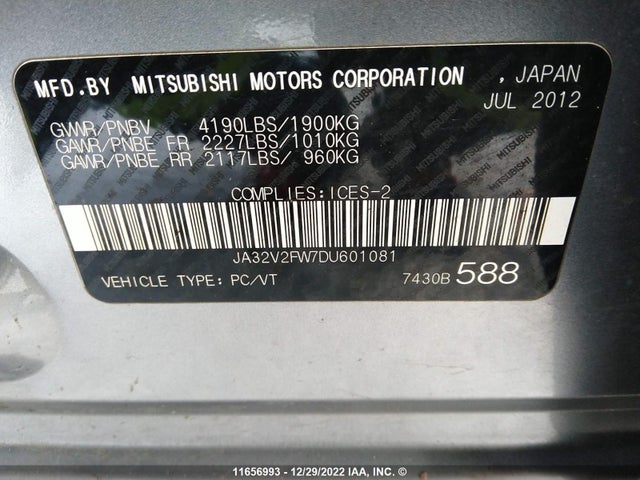 JA32V2FW7DU601081 Mitsubishi Lancer Se