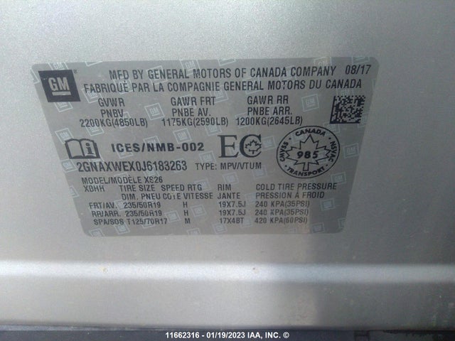 Chevrolet Equinox Premier 2018 2GNAXWEX0J6183263 Image 9