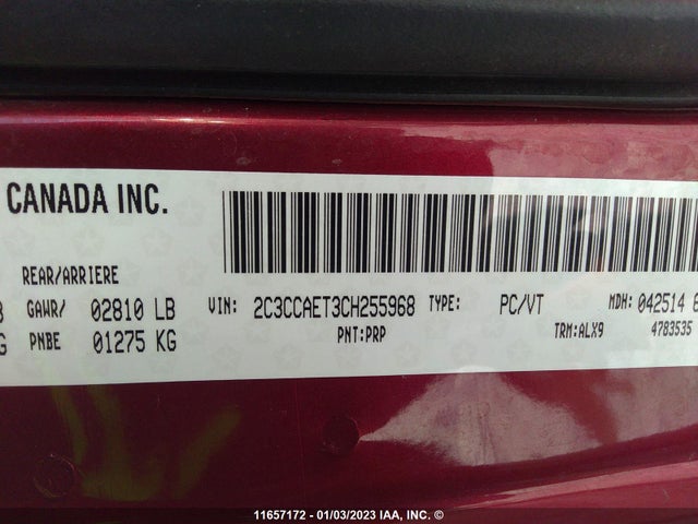 2C3CCAET3CH255968 Chrysler 300C