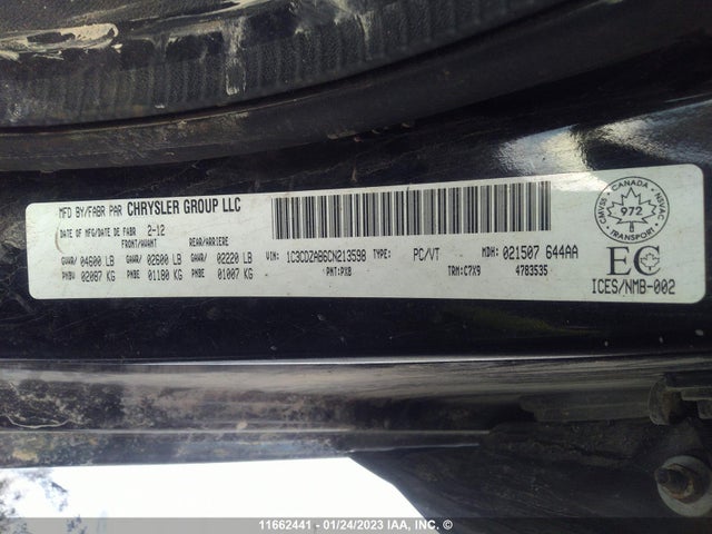 Dodge AVENGER SE 2012 1C3CDZAB6CN213598 Image 10
