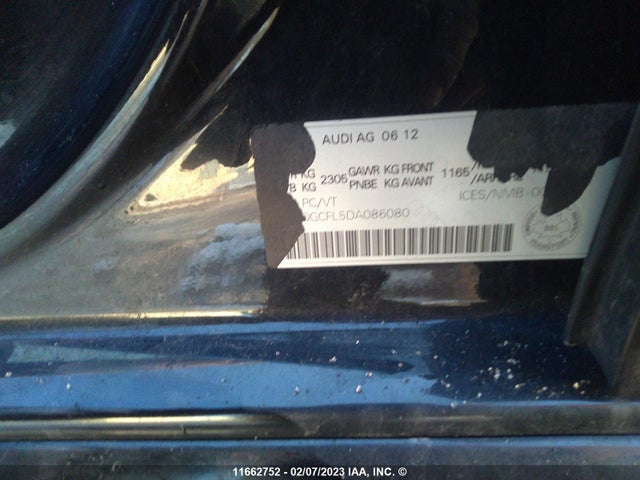 WAUDGCFL5DA086080 Audi S4 Premium Plus