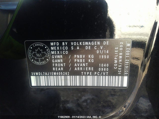 Volkswagen Jetta 2014 3VWDL7AJ1EM405262 Image 9