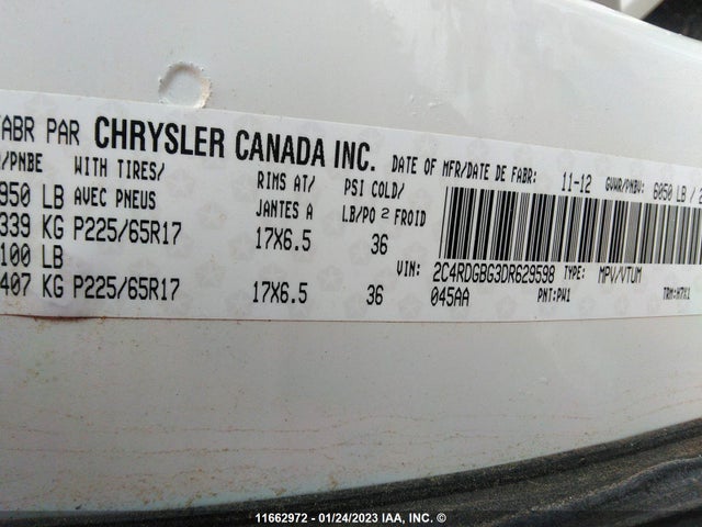 Dodge Grand Caravan Se 2013 2C4RDGBG3DR629598 Image 10