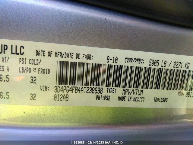 Dodge JOURNEY SE 2010 3D4PG4FB4AT238998 Image 9